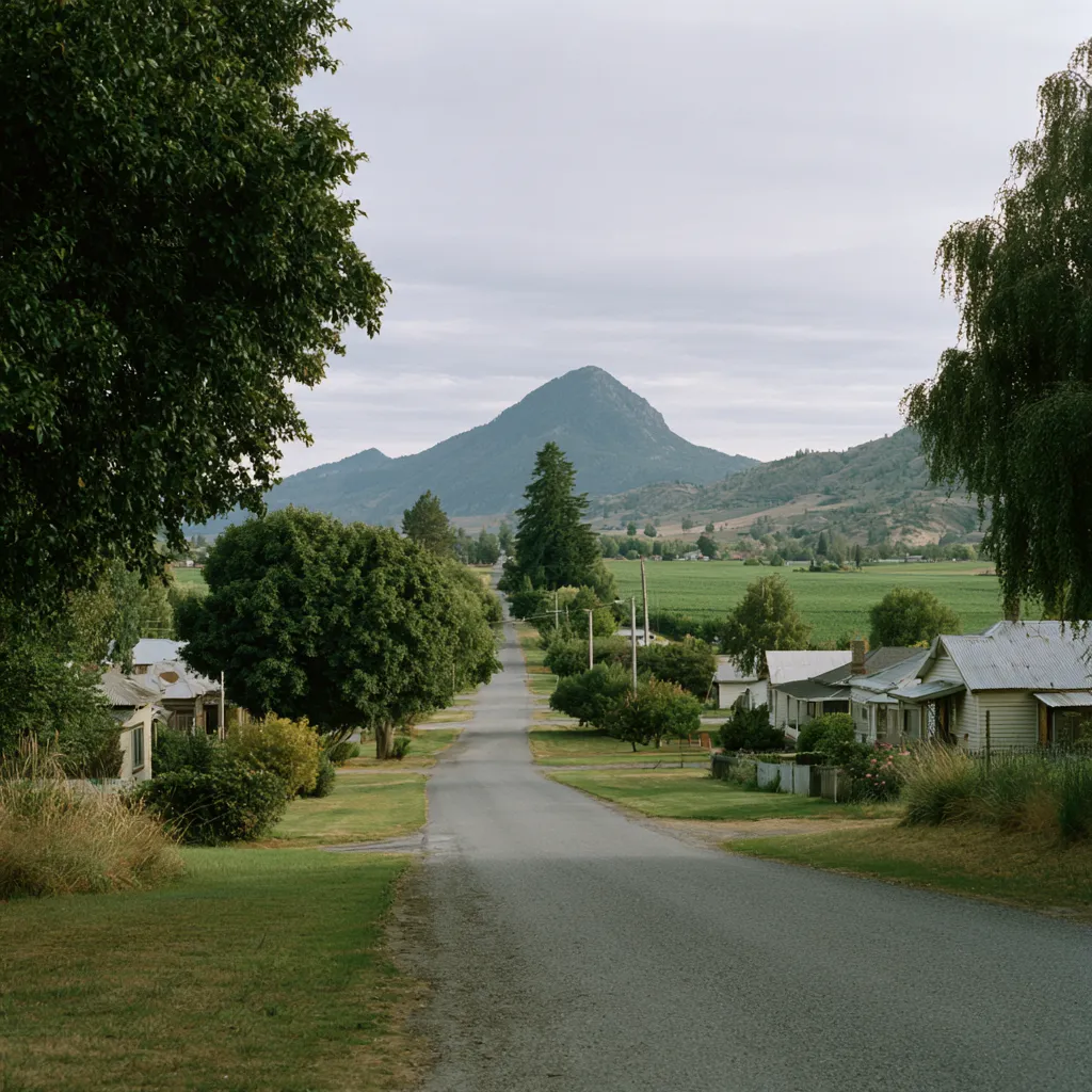 Residential street in Juab County, Utah
