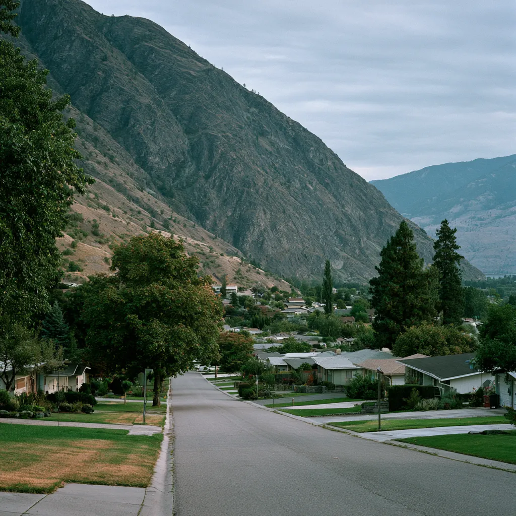 Residential street in Salt Lake County, Utah
