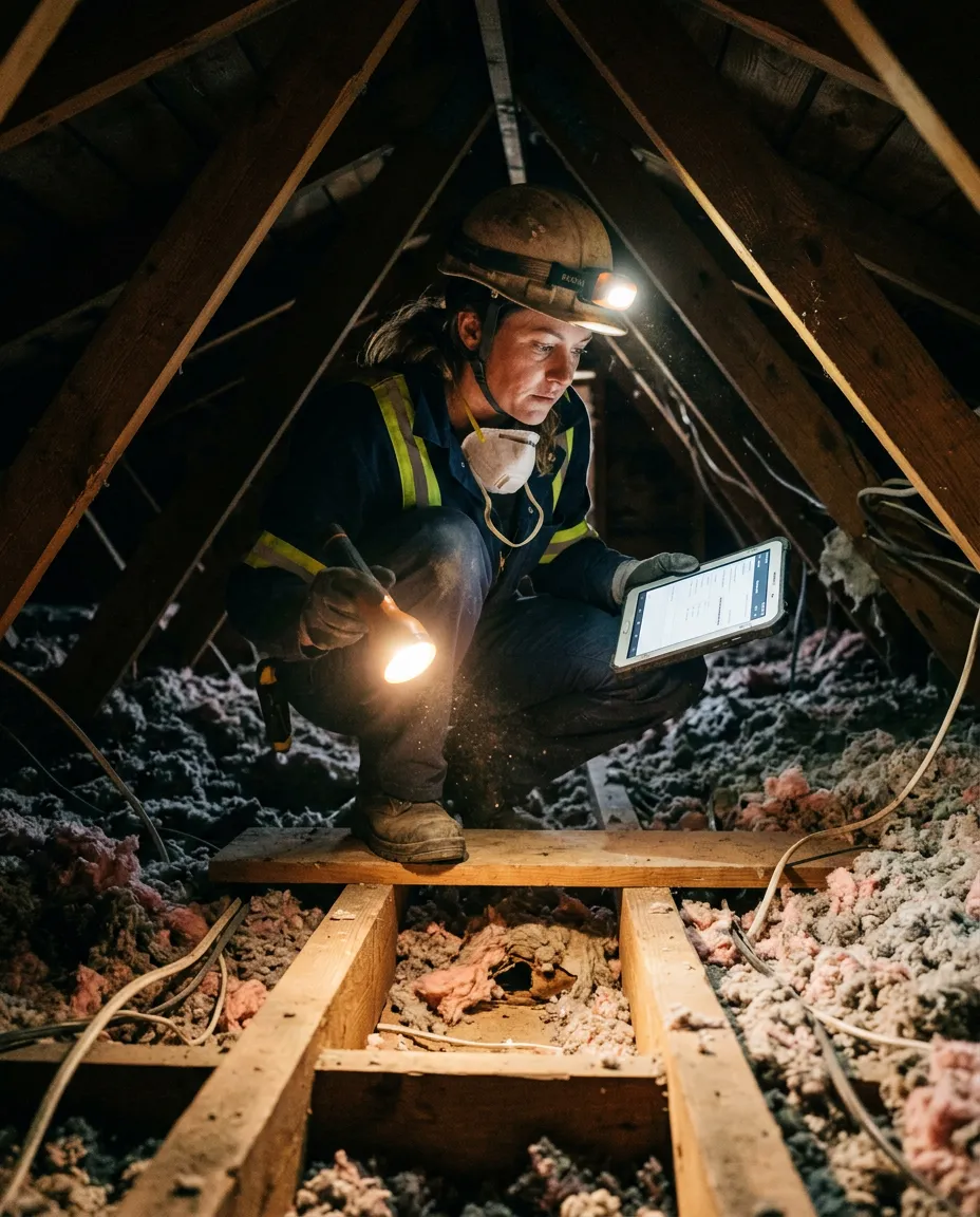 Inspecting the space and measuring for the estimate
