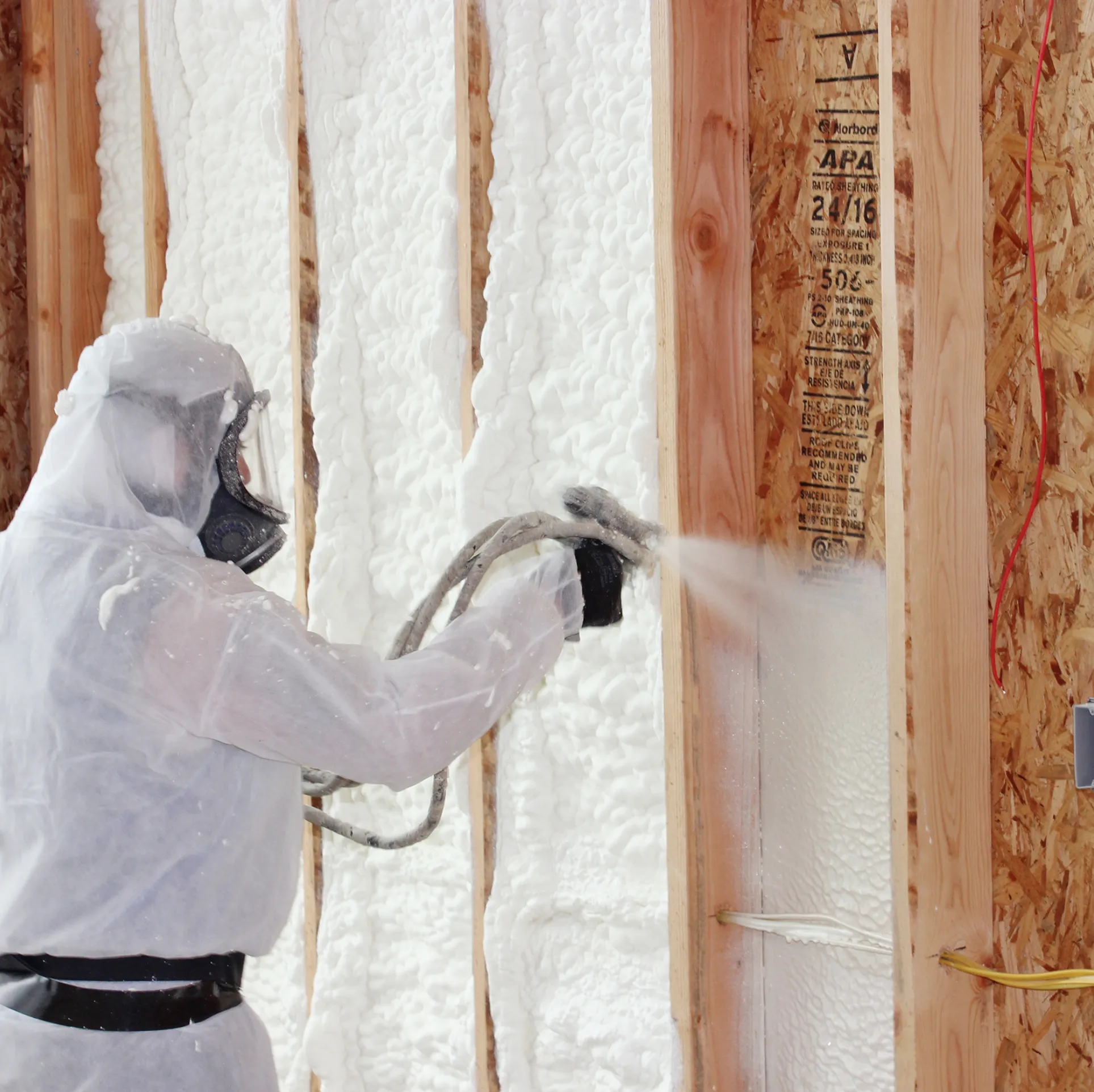 Spray foam insulation