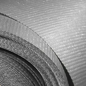 Crawl space vapor barrier close up
