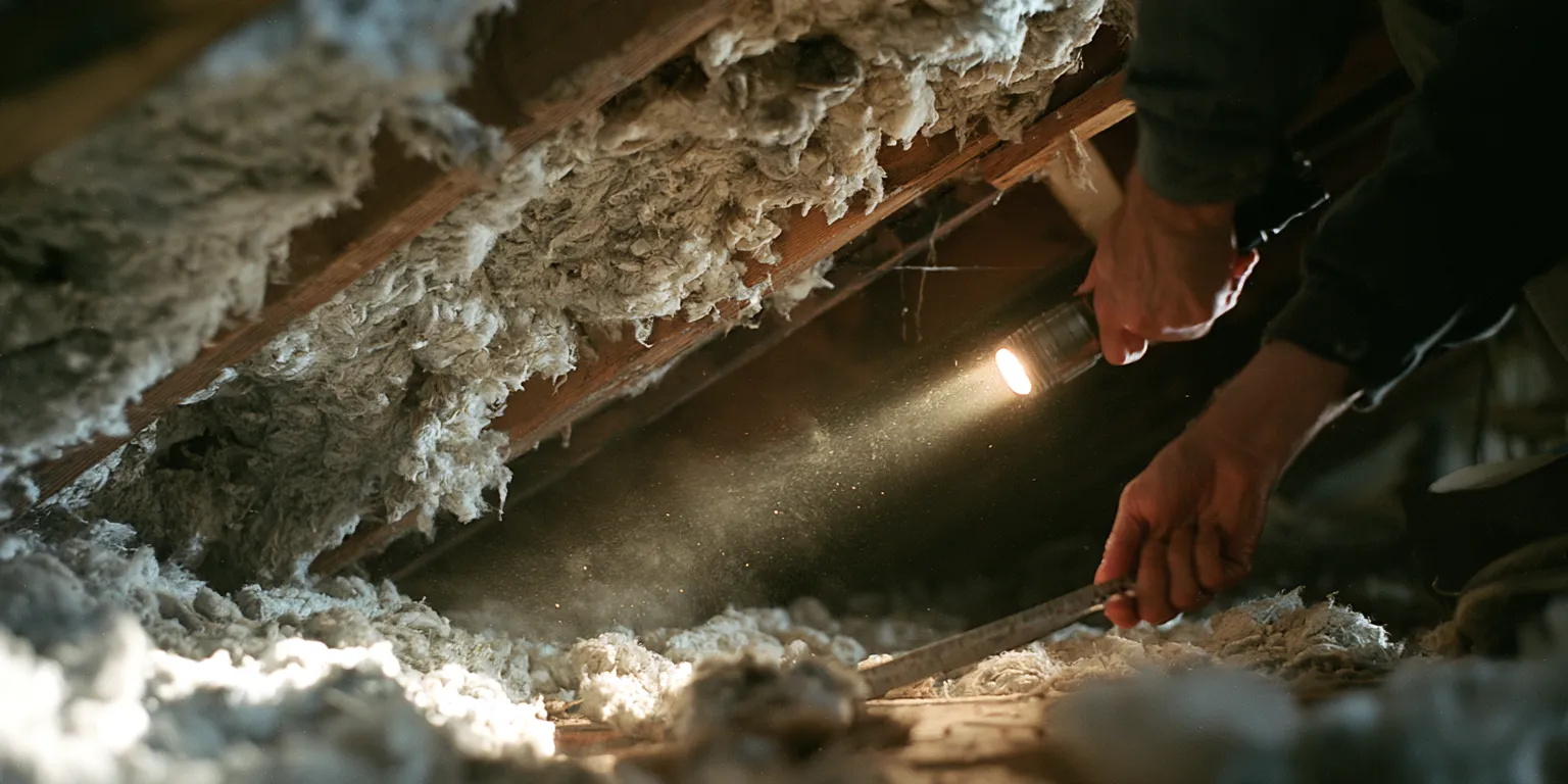 Inspecting an attic before quoting
