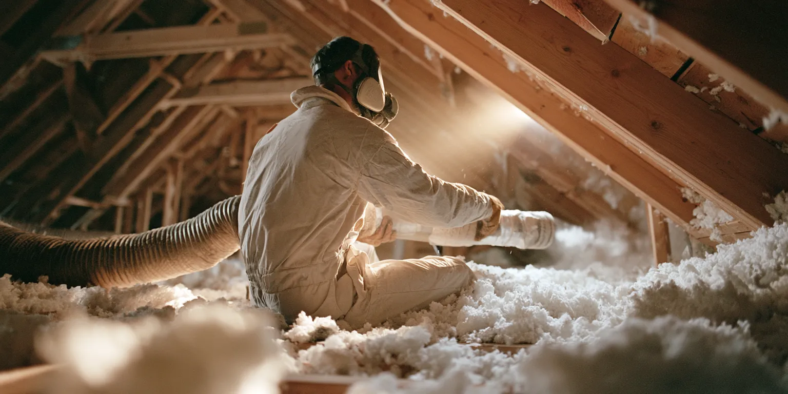 Installing insulation between the joists