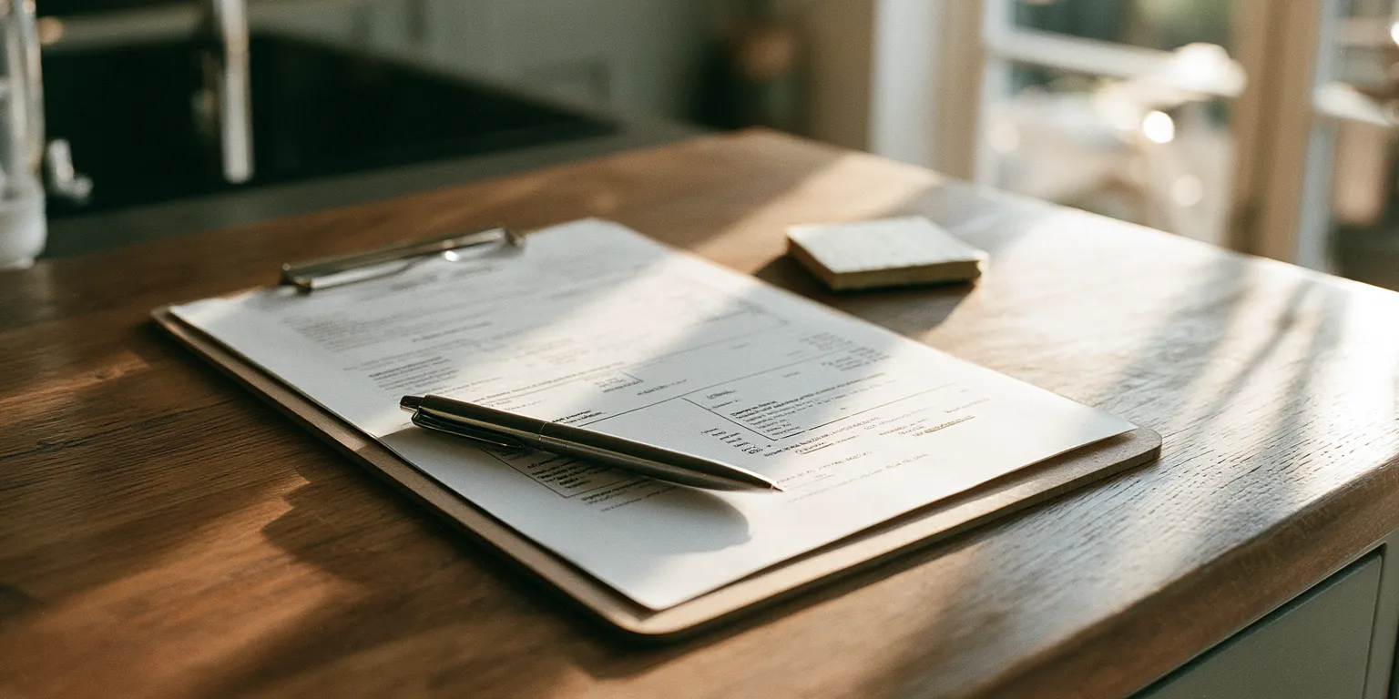 Writing up an itemised estimate