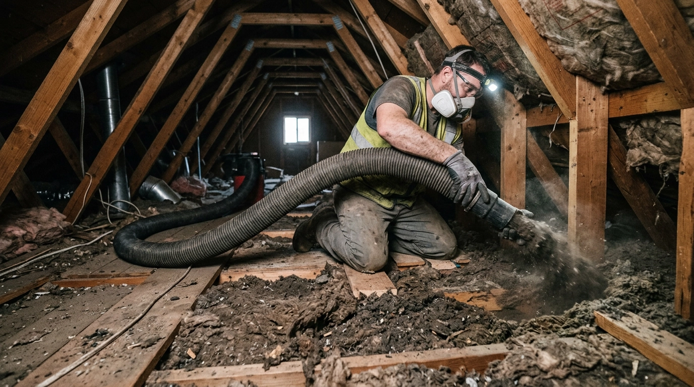 Insulation Removal being installed in a Utah home